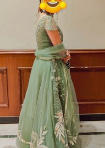 Green Lehanga With Gotapatti Work