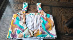 Retro Print Crop Top