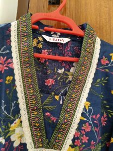 Biba Floral Kurta And Pant Set