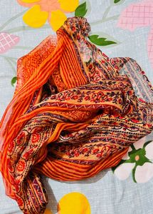 Unstiched Vintage Patterned Fabric Suit Piece