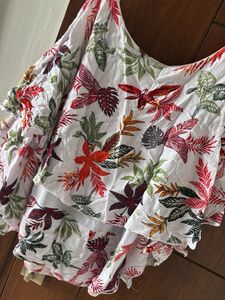 Floral Print Layered Top