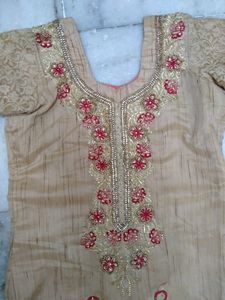 Shalwar Suit Red / Skin Colour