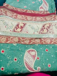 Zari Hand Work Party Wear Heavy Saree