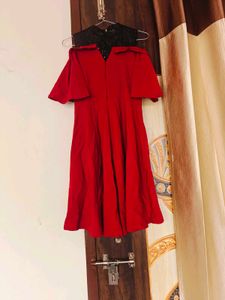 Ruffle Sleeves Party Wear Dress