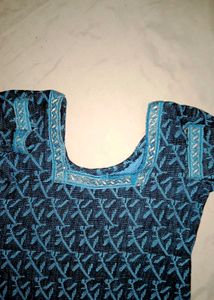 Blue Printed Kurta
