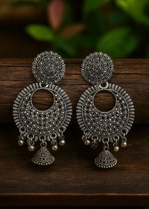 Oxidized Silver Earrings