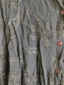Vintage Sheer Button-Down Top