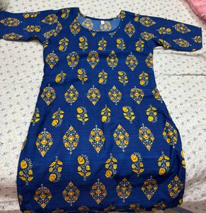 Elegant Blue Printed Kurta
