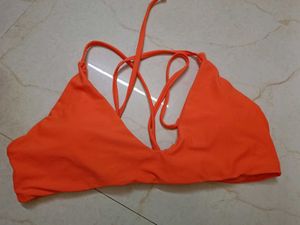 Bright Orange Bikini Top
