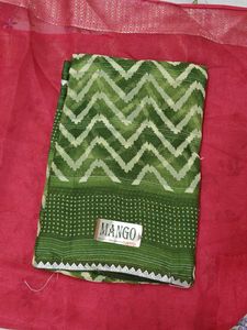 Mango Green Chevron Saree