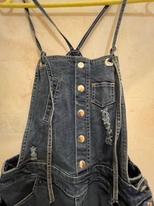 Denim Overalls Romper