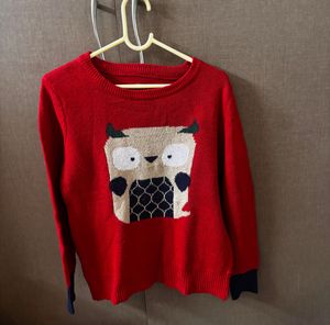 cute Christmas Red Owl Sweater