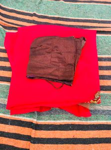 Dual Colour Saree With Blouse