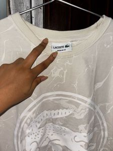 Oversized Lacoste Graphic T-Shirt