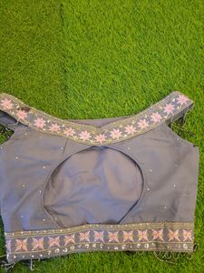 Off Shoulder Back Less Lehenga Choli Set