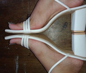 White Strappy Block Heel Sandals