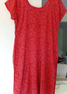 Tomato Red Designer Kurta