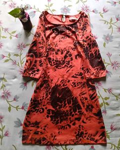 Coral Animal Print Dress