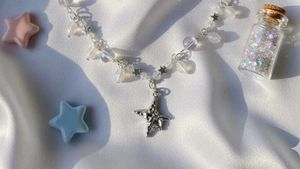 y2k Fairycore Star Charm Beaded Necklace