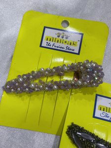 Stone Hair Clips