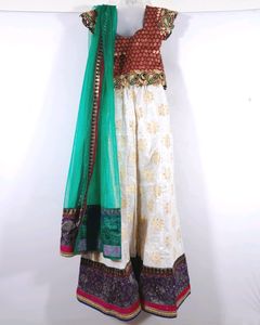 Maroon &amp; Cream Ethnic Lehenga(Women&#39;s)