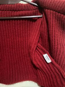 Red Knit Cardigan