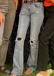 Bootcut blue high waist jeans