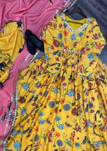 New Designer Stylist Gown With Full Flair
