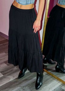 Black Y2k Maxi Skirt