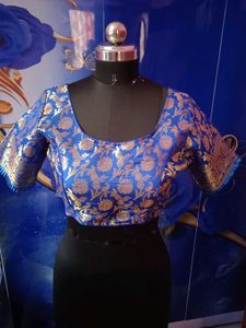 Royal Blue Banarasi Blouse