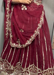 Maroon lehenga perfect for wedding season