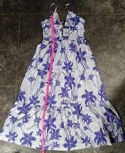 Floral Print Tiered Midi Dress