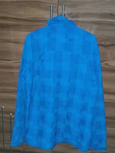 Adidas Blue Plaid Casual Jacket for Men