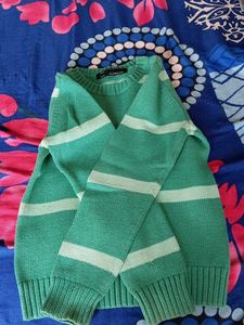 Striped Green Knit Sweater