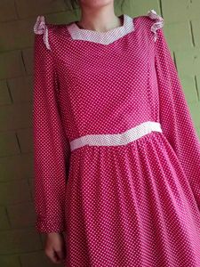Vintage Polka Dot Maxi Dress