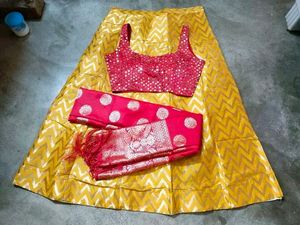 Orange &amp; Yellow Lehenga