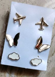 3 Cute Stud Earring Set
