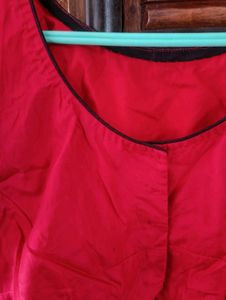 Red &amp; Gold Brocade Blouse
