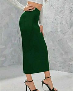 Dark Green Pencil Skirt All Size Available