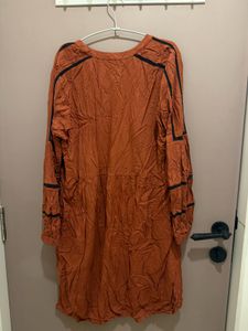 Knee-length Rust Dress