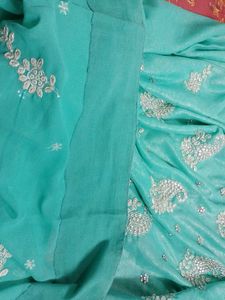 Sky Blue Party Wear Saari