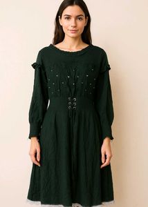Green Long Sleeve Dress💫