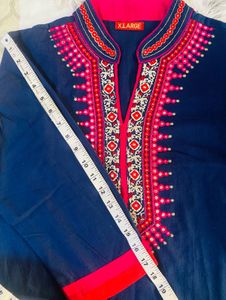 Linen Kurta With Dupatta