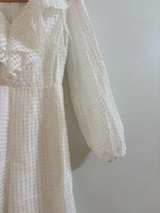 White Ruffle Jumpsuit