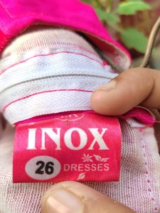 Girls Dress/Frock Yellow And Pink #under500.           It Has A Small But It's Not noticeable