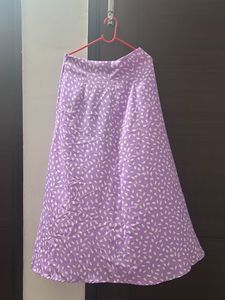 Lavender Print Skirt