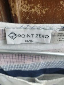Point Zero Striped Tie-Front Blouse