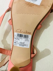 Clarks Coral Leather Heeled Sandals