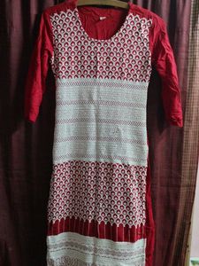Red Chinkari Type Kurti