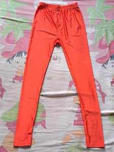 Shiny Orange Leggings